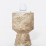 Alpina Marble-Finish Concrete Side Table