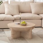 Morrison Travertine Finish Concrete Coffee Table