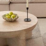 Morrison Travertine Finish Concrete Coffee Table
