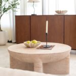 Morrison Travertine Finish Concrete Coffee Table