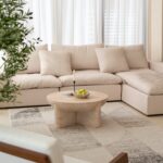 Morrison Travertine Finish Concrete Coffee Table