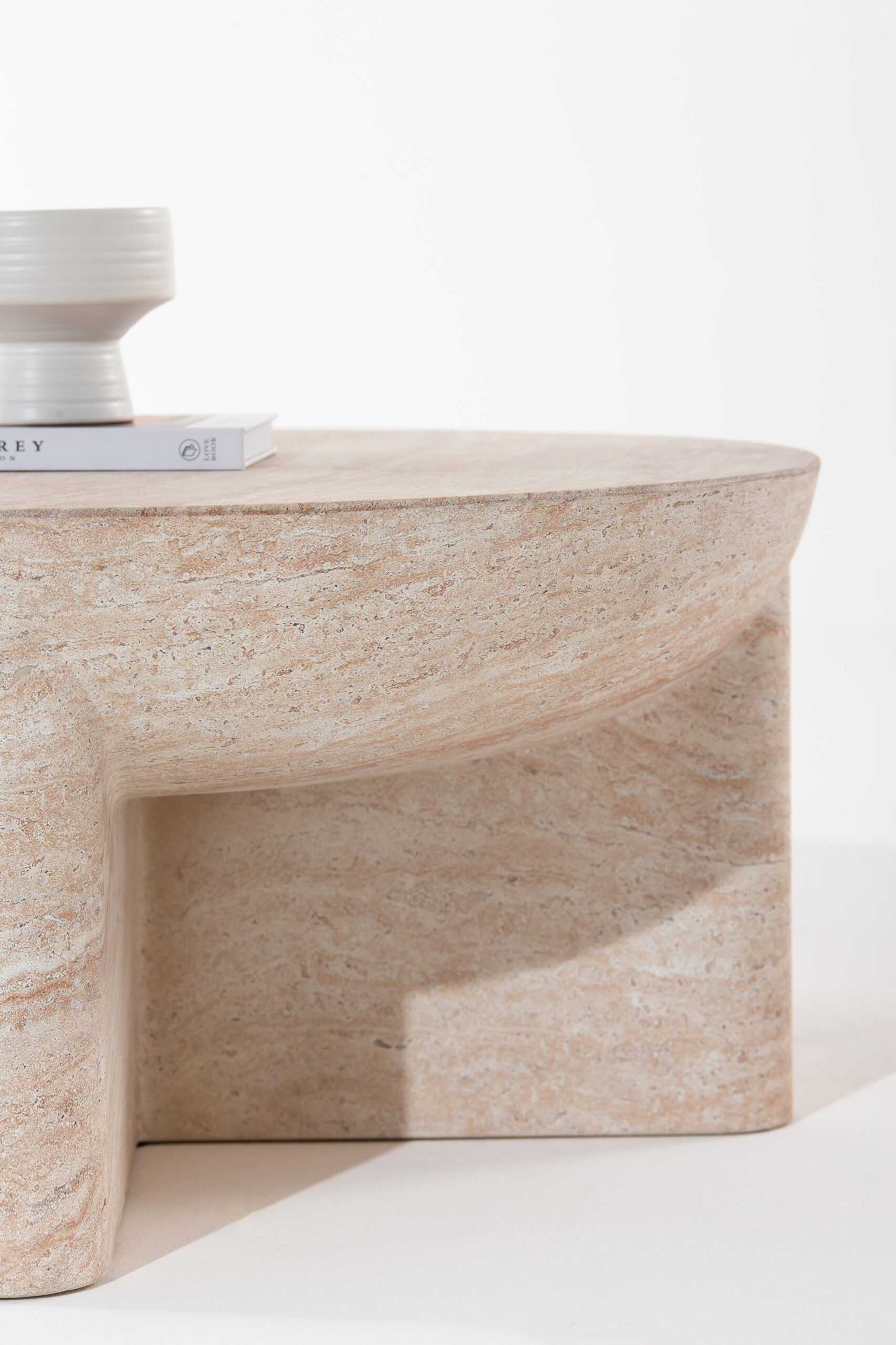 Morrison Travertine Finish Concrete Coffee Table - Image 10