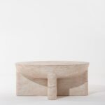 Morrison Travertine Finish Concrete Coffee Table