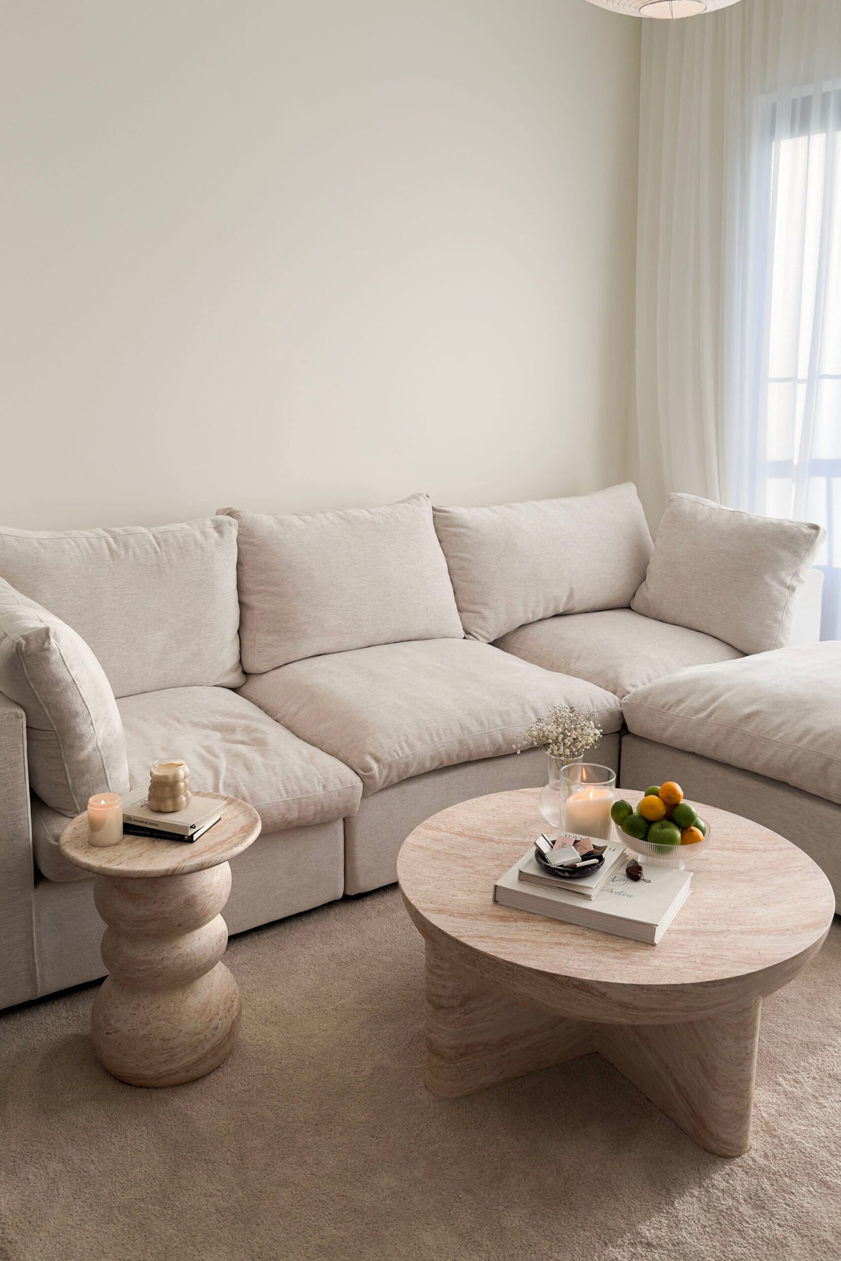 Morrison Travertine Finish Concrete Coffee Table - Image 18