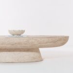 Vista Travertine Finish Concrete Coffee Table