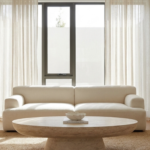 Vista Travertine Finish Concrete Coffee Table