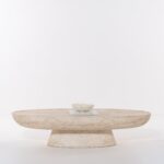 Vista Travertine Finish Concrete Coffee Table