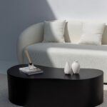 Marina Black Concrete Coffee Table