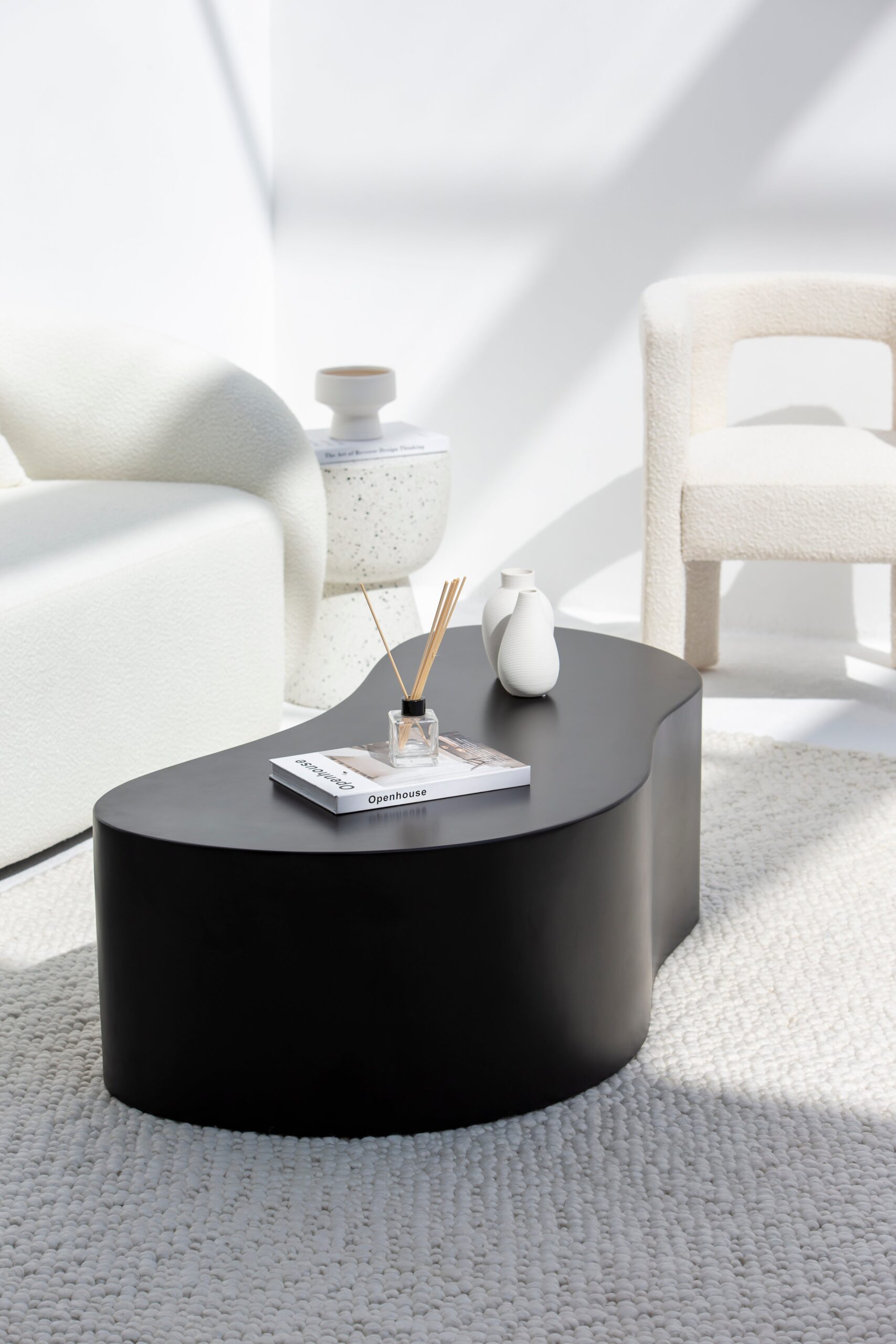 Marina Black Concrete Coffee Table - Image 6