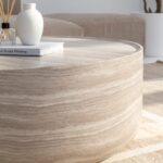 Alto Travertine Finish Concrete Coffee Table