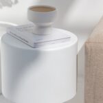 Alpina Off White Concrete Side Table