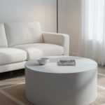 Riviera White Concrete Coffee Table