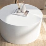 Riviera White Concrete Coffee Table