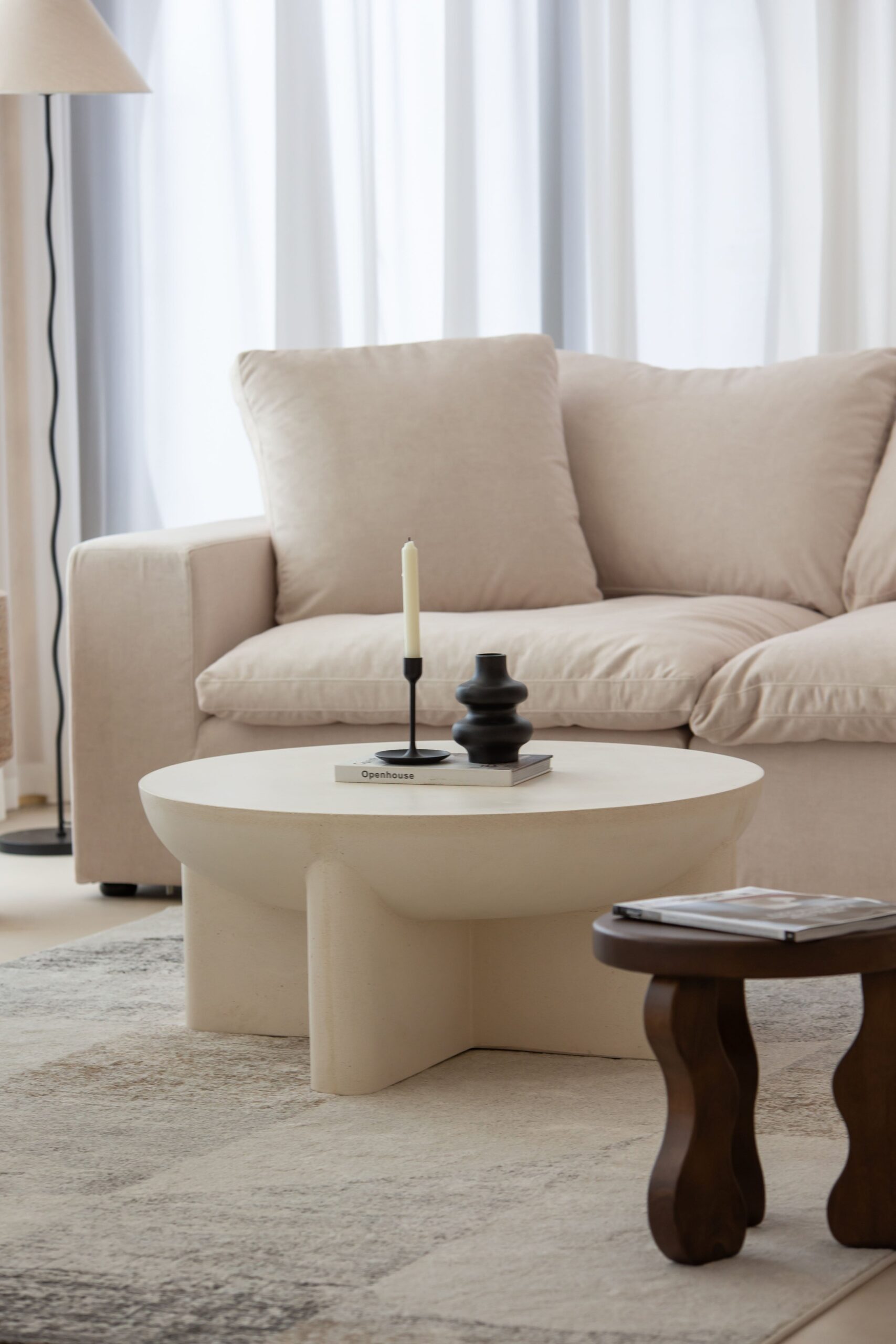 Morrison Cream Concrete Coffee Table