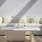 Estela Off White Microconcrete Coffee Table