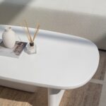 Estela Off White Microconcrete Coffee Table