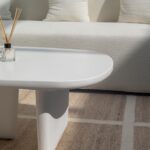 Estela Off White Microconcrete Coffee Table