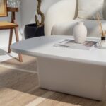 Estela Off White Microconcrete Coffee Table