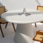 Abigail Terrazzo Concrete Irregular Top Dining Table