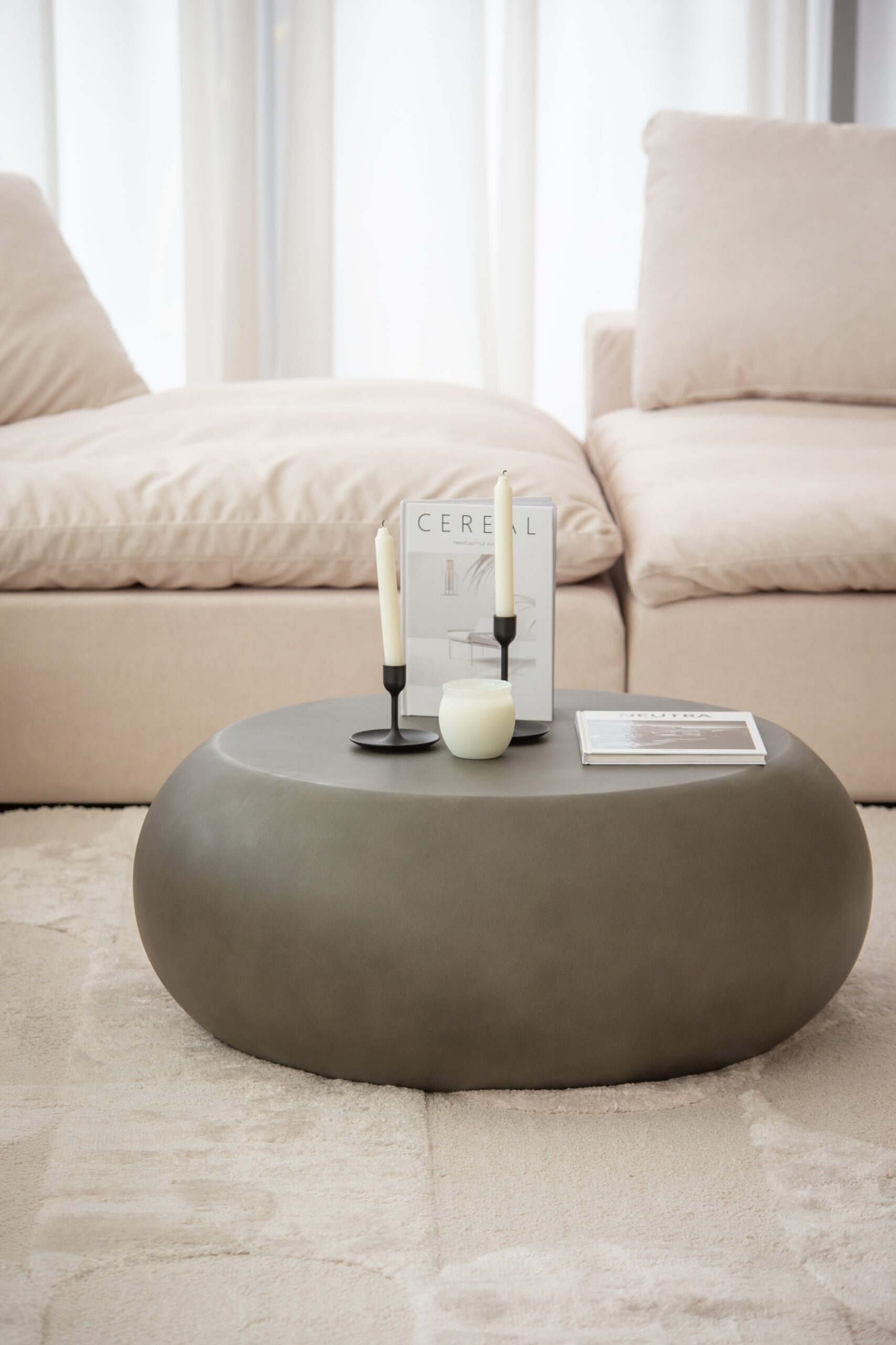 Rosso Concrete Coffee Table