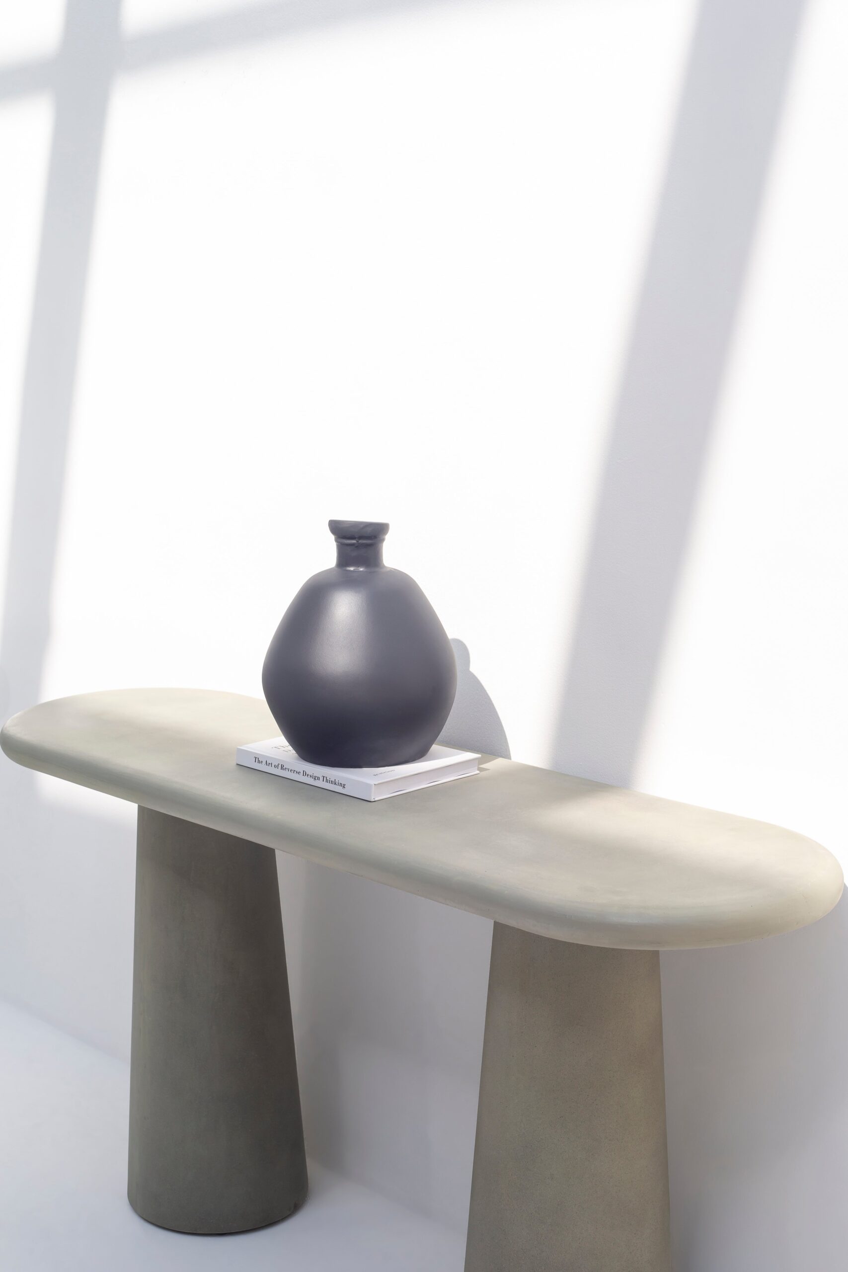 Dune Olive Concrete Console Table - Image 4