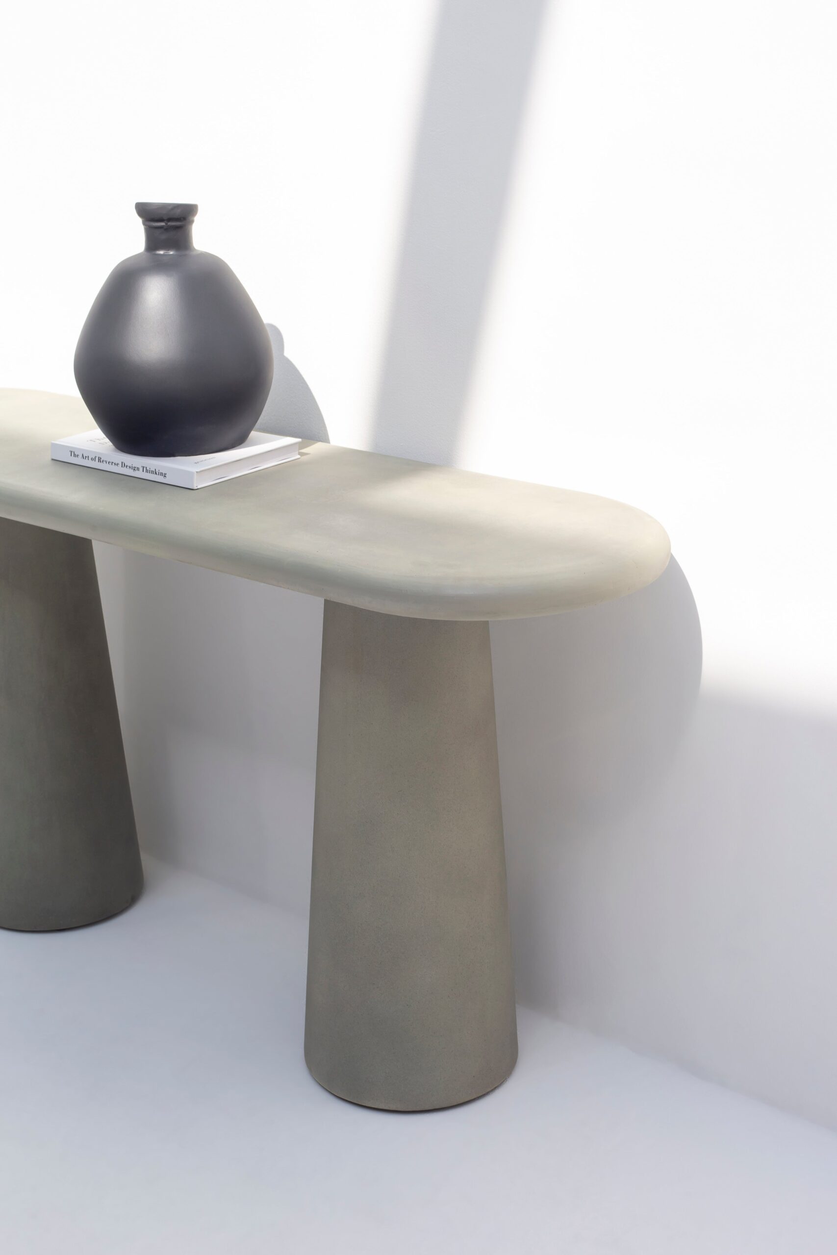 Dune Olive Concrete Console Table - Image 5