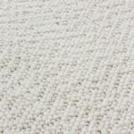 Velin Round Boucle Inspired Off White Rug