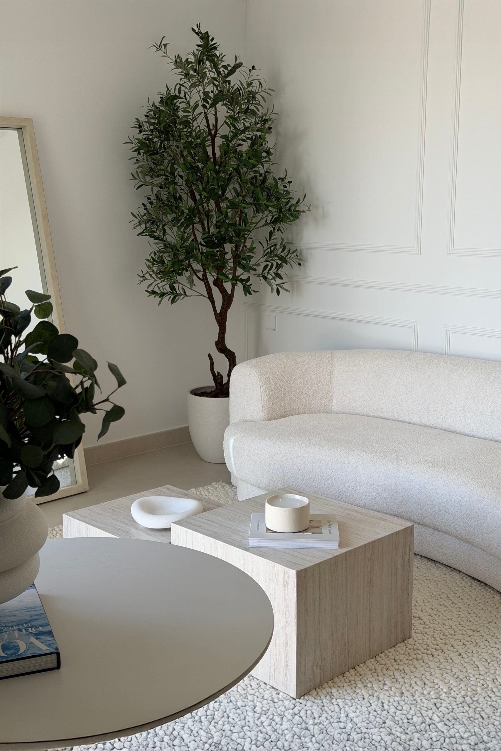 Aella Off White Bouclé 2 Seater Sofa - Image 4