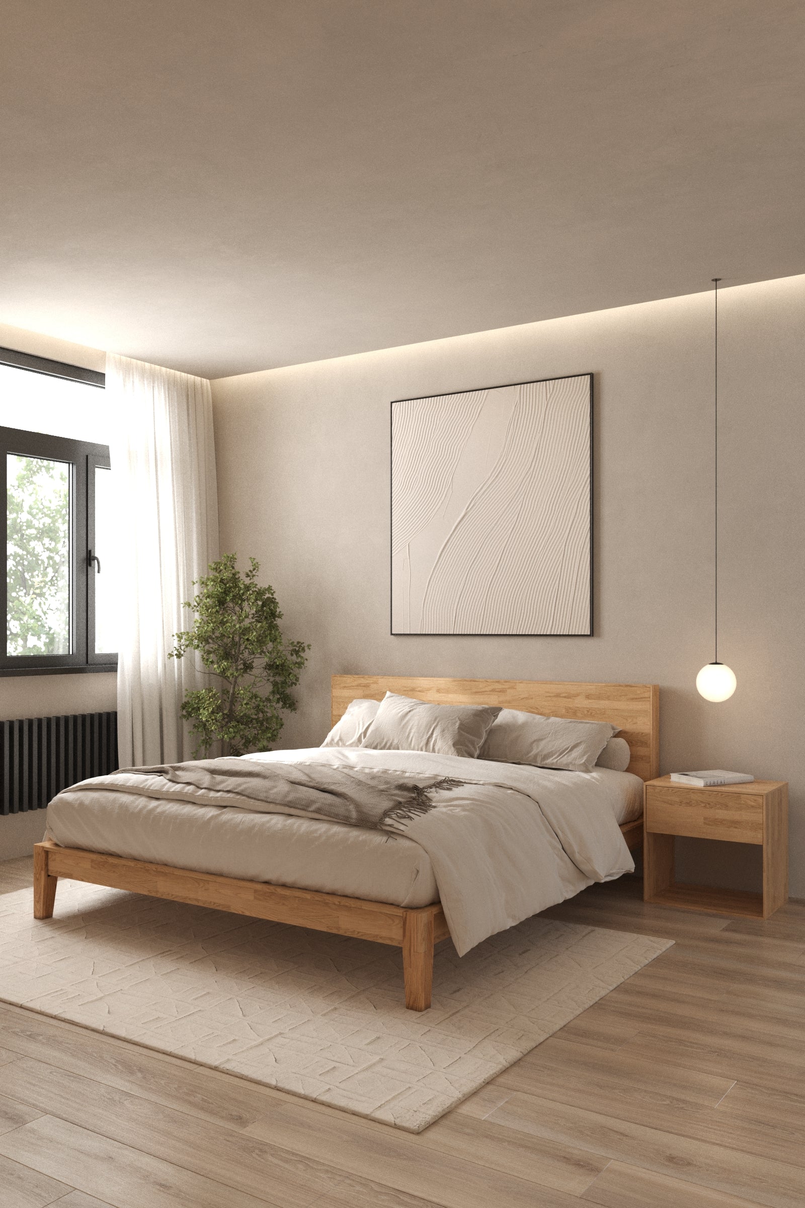 Kohana Japanese Joinery Lightwood Bed - Image 5