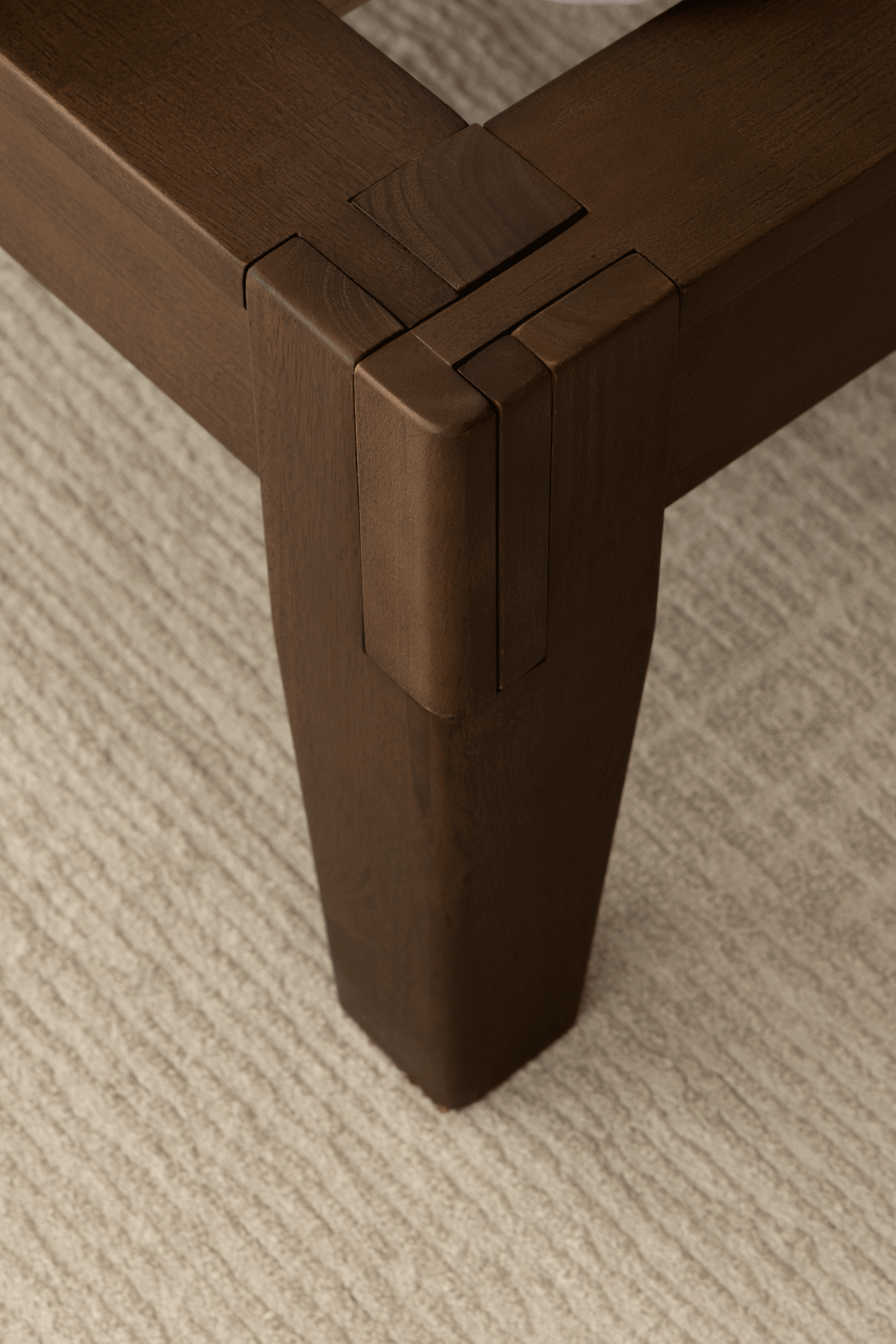 Karen Japanese Joinery Arch Dark Brown Wooden Bed - Image 2