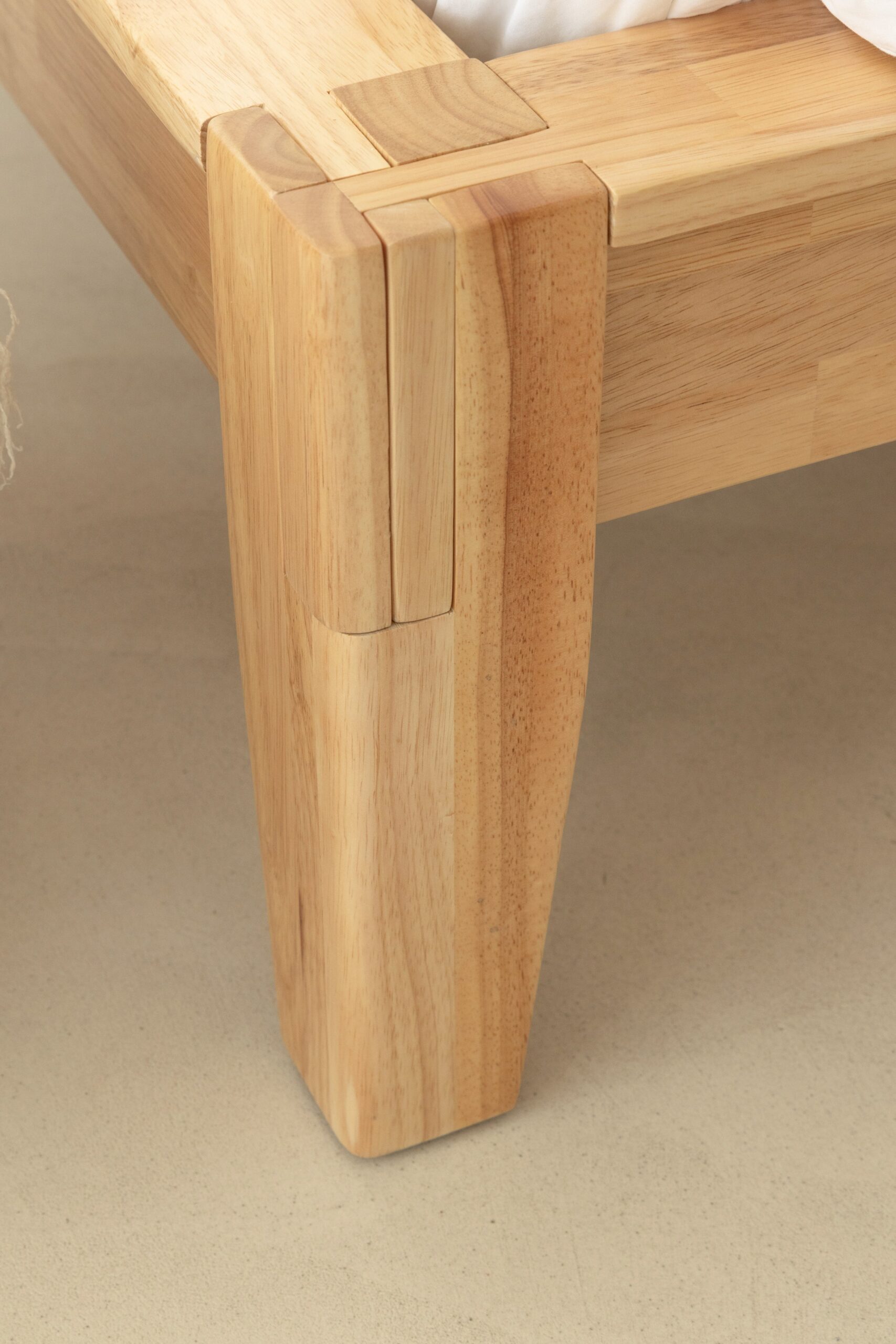 Midori Japanese Joinery Rattan Light Wood Bed - Image 2