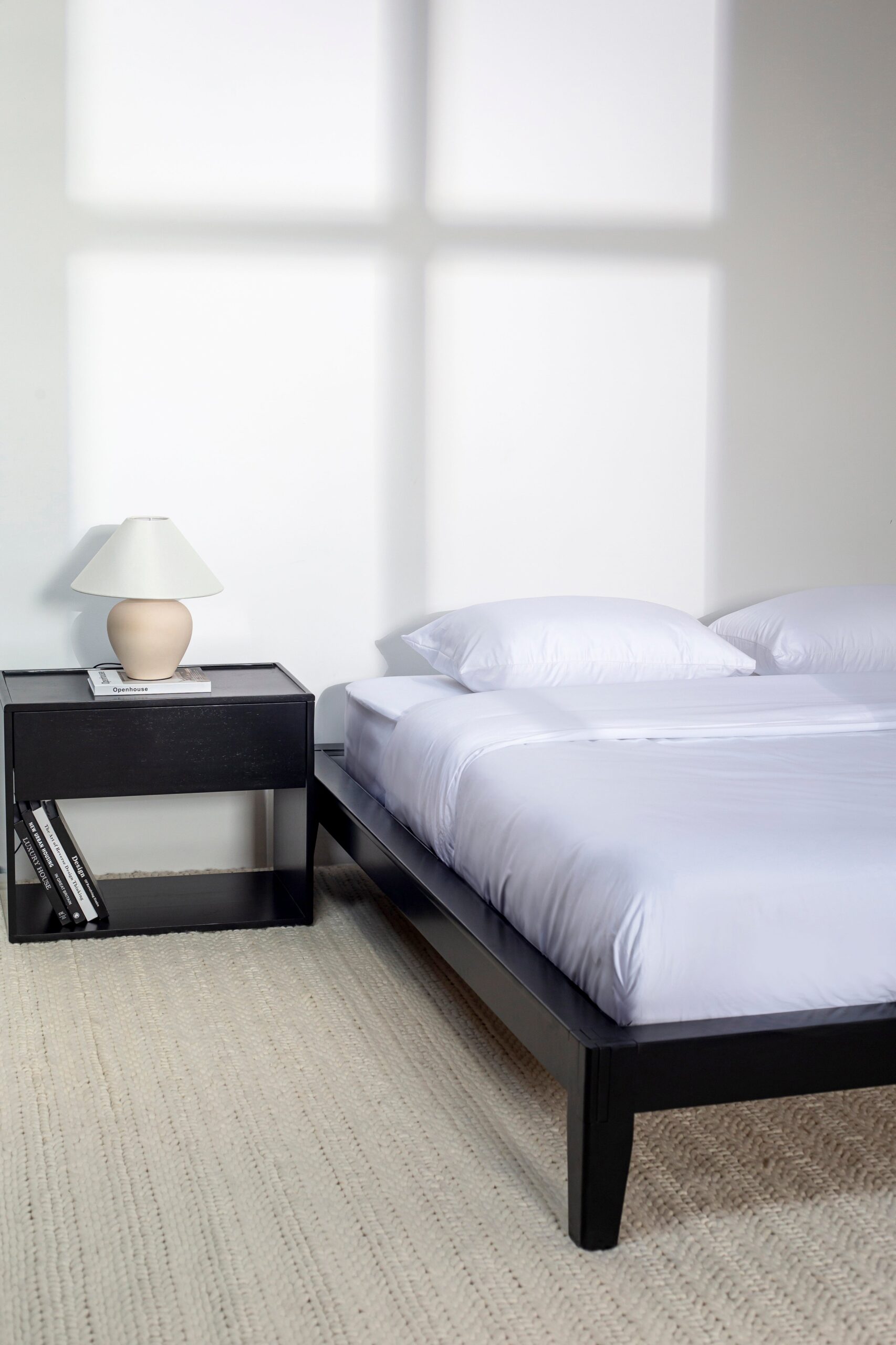 Yume Black Japanese Joinery Wood Platform Bed - Image 6