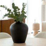 Alana Black Concrete Vase