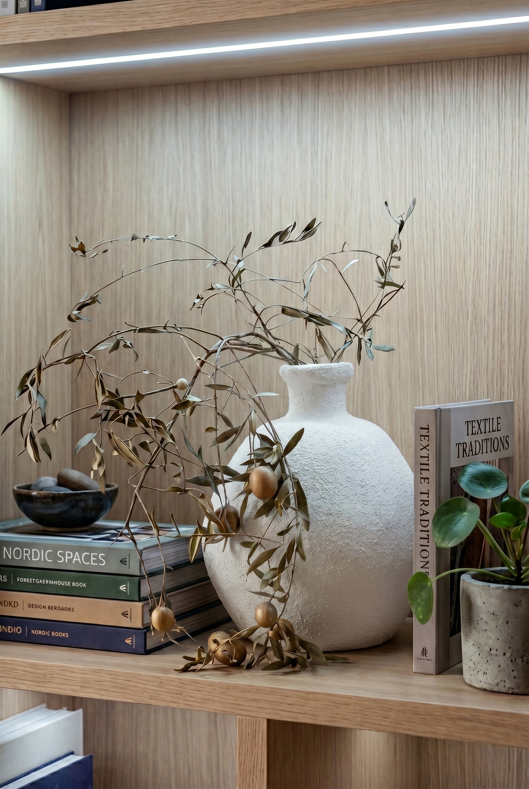 Eliza White Concrete Vase