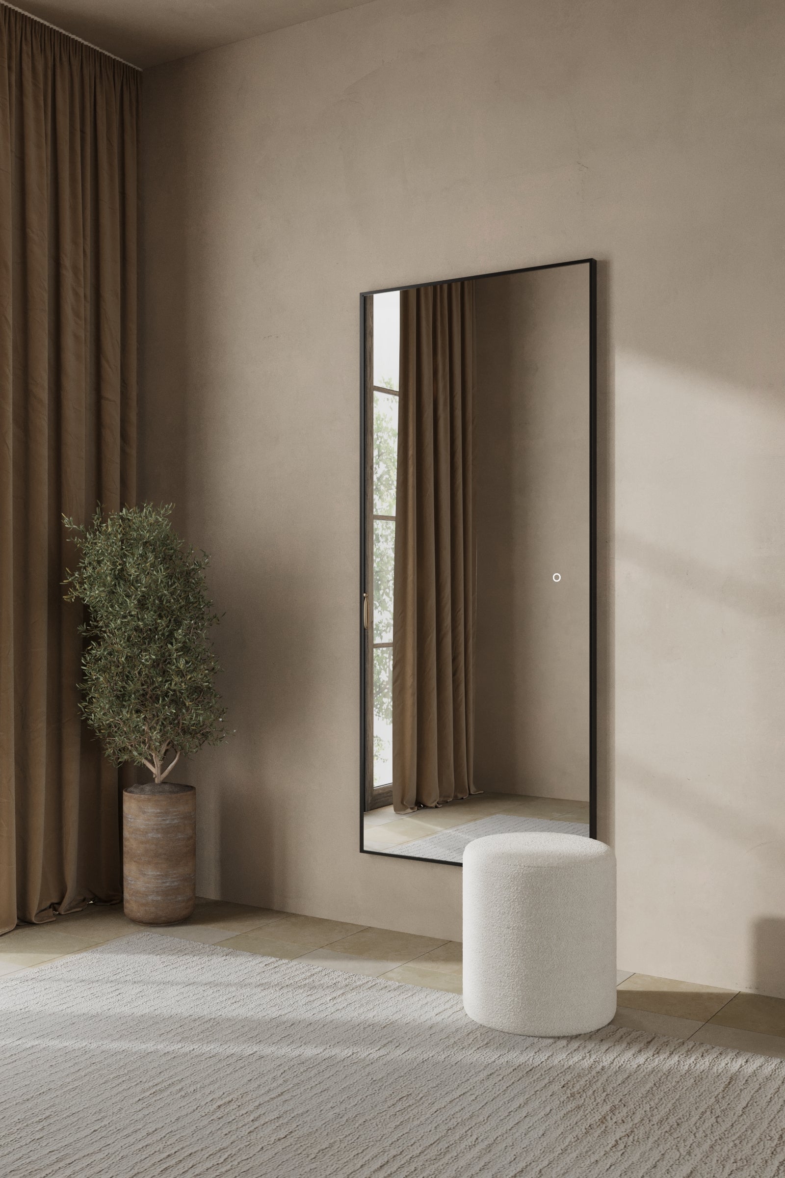 Zara Black LED Rectangular Mirror - Image 3