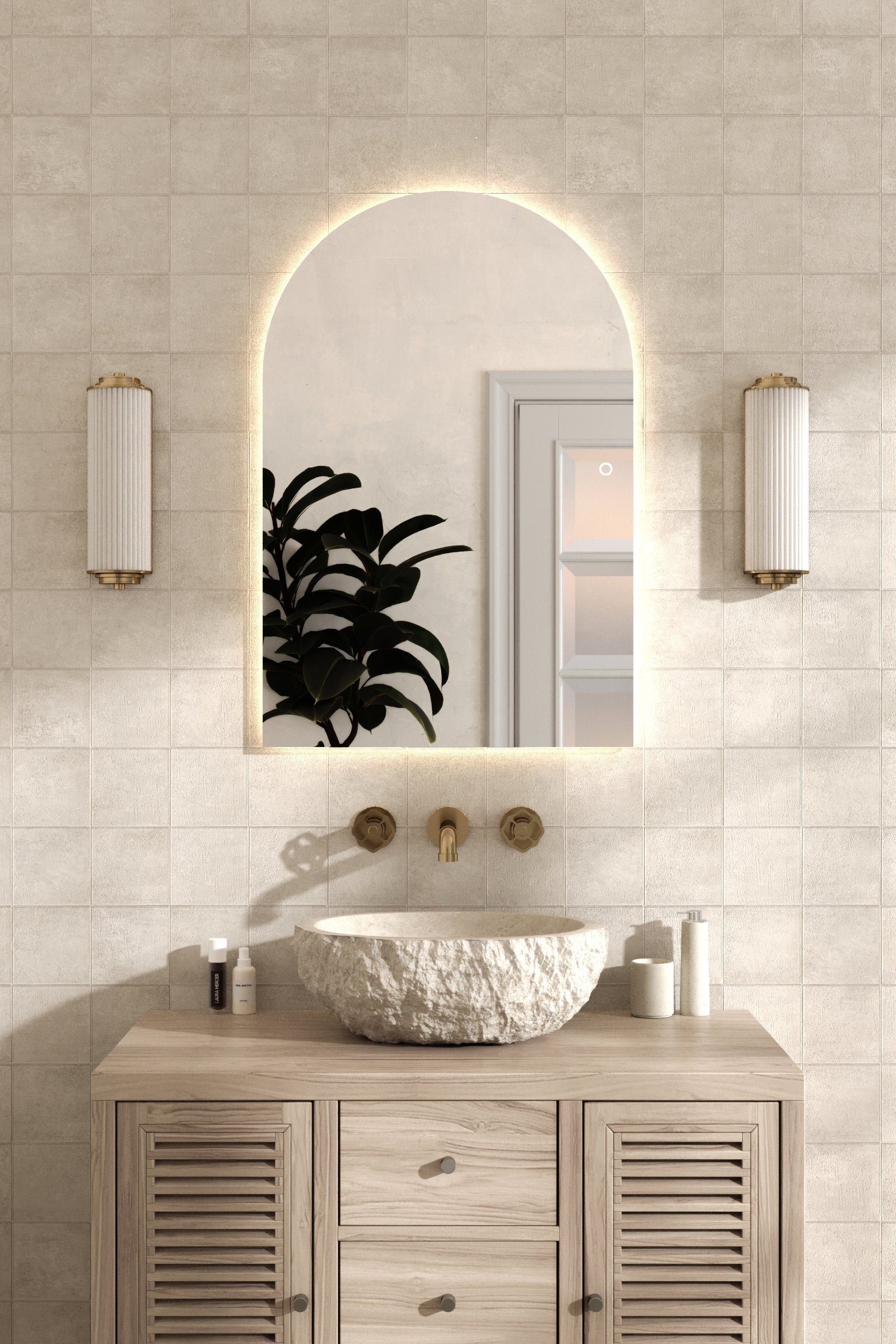 Sylvia Backlit Arch Wall Mirror