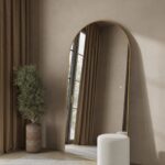 Alev Gold Arched LED Wall Mirror with Soft Backlighting