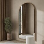 Alev Gold Arched LED Wall Mirror with Soft Backlighting