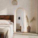 Alev Gold Arched LED Wall Mirror with Soft Backlighting