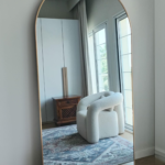 Alev Gold Arched LED Wall Mirror with Soft Backlighting
