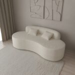 Yasma Boucle Curved 2 Seater Sofa