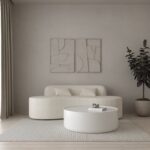 Yasma Boucle Curved 2 Seater Sofa