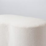 Balbina Off White Boucle Ottoman