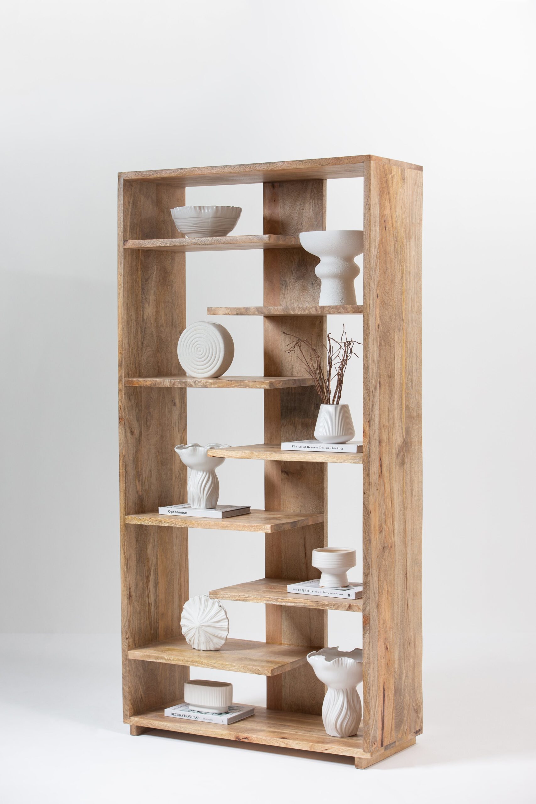 Lunette Wooden Display Shelves Unit - Image 4