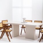 Santorini Off White Speckled Microconcrete Dining Table