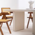 Santorini Off White Speckled Microconcrete Dining Table