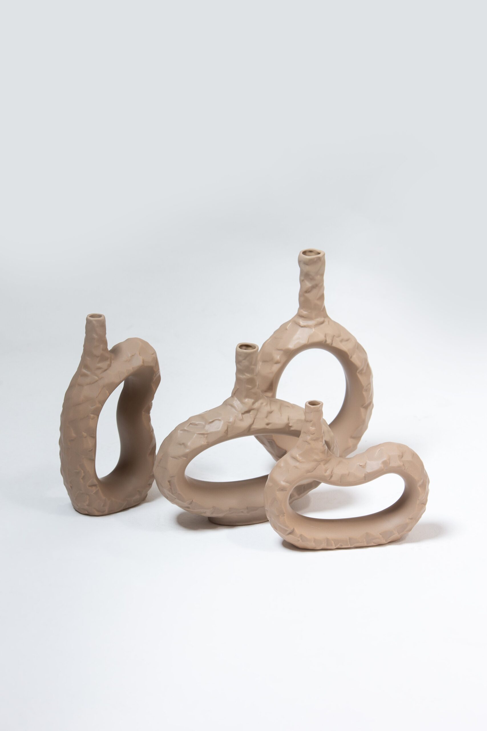 Desert Asymmetrical Loop Ceramic Vase - Image 2