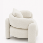 Evalina Cream Boucle Sofa Chair