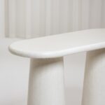 Alessia Off White Speckled Microconcrete Console Table