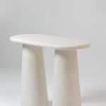 Alessia Off White Speckled Microconcrete Console Table